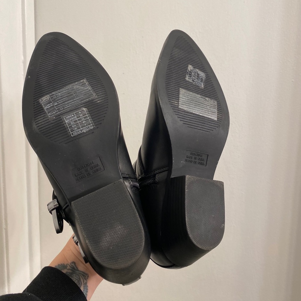 !! SOLD !! Forever 21 Buckle Biker Ankle Booties - Picture 5 of 5